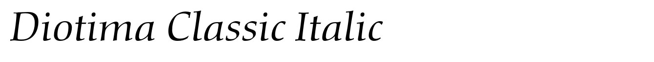 Diotima Classic Italic